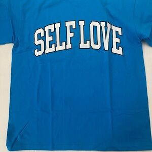Kids Blue 'Self Love' Short Sleeve Tee